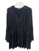Elizabeth & James Size XS Black Viscose & Silk Long Flare Sleeve V Neck Dress Black / XS