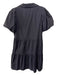 Brochu Walker Size M Dark Gray Polyester Short Balloon Sleeve Tiered Dress Dark Gray / M