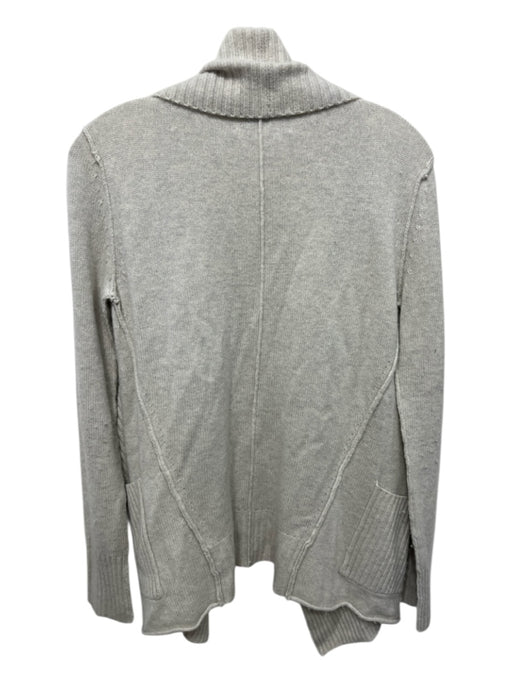 Brochu Walker Size XS Cream Wool & Cashmere Ribbed Detail Open Front Sweater Cream / XS