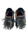 Esseutesse Shoe Size 38 Black, Gold & Tan Leather round toe Camo Fringe Sneakers Black, Gold & Tan / 38