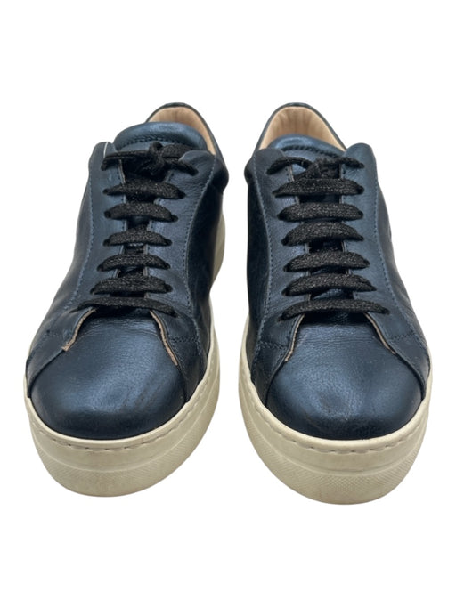 Madison Maison Shoe Size 39 Navy Blue, Gold, White Leather Metallic Sneakers Navy Blue, Gold, White / 39