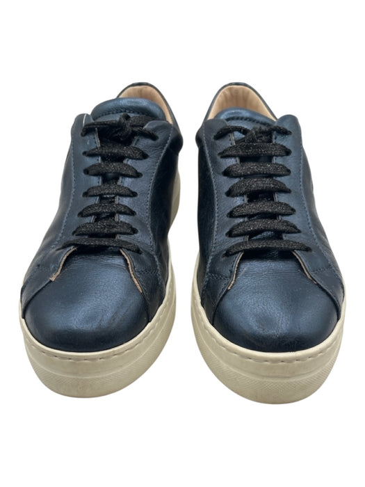 Madison Maison Shoe Size 39 Navy Blue, Gold, White Leather Metallic Sneakers Navy Blue, Gold, White / 39