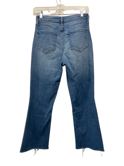 L'agence Size 26 Medium light wash Cotton Blend Denim Raw Hem Boot Cut Jeans Medium light wash / 26