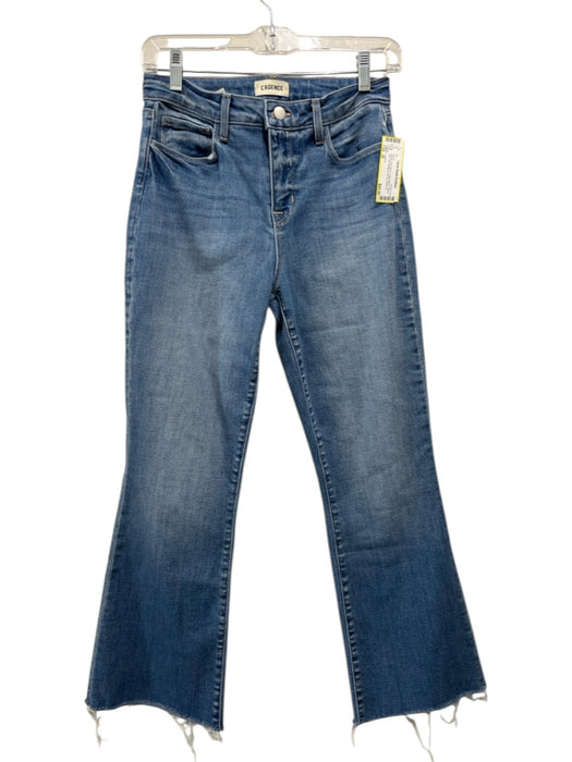 L'agence Size 26 Medium light wash Cotton Blend Denim Raw Hem Boot Cut Jeans Medium light wash / 26