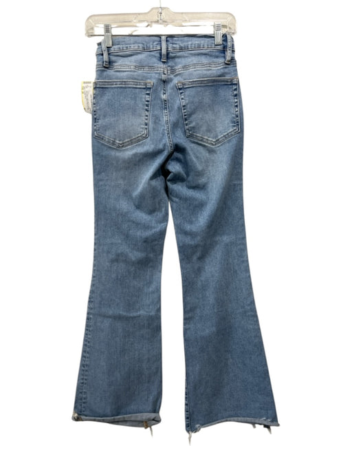 Frame Size 26 Light Wash Cotton Blend Denim Whiskering Button & Zip Fly Jeans Light Wash / 26