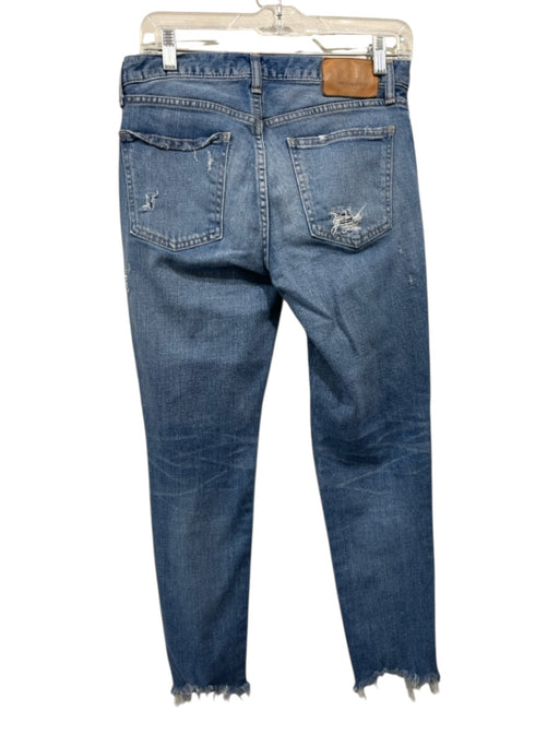 Moussy Vintage Size 27 Medium light wash Cotton Blend Denim Raw Hem Slim Jeans Medium light wash / 27