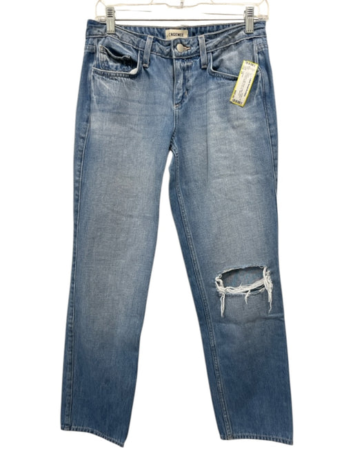 L'agence Size 25 Light Wash Cotton Denim Low Rise Button & Zip Fly Tapered Jeans Light Wash / 25