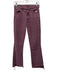 Mother Size 26 Maroon Purple Cotton Blend Denim Raw Hem Button & Zip Fly Jeans Maroon Purple / 26
