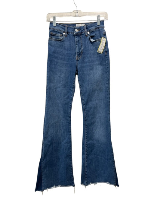 Frame Size 25 Medium Wash Cotton Blend Denim Whiskering Button & Zip Fly Jeans Medium Wash / 25
