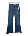 Frame Size 25 Medium Wash Cotton Blend Denim Whiskering Button & Zip Fly Jeans Medium Wash / 25