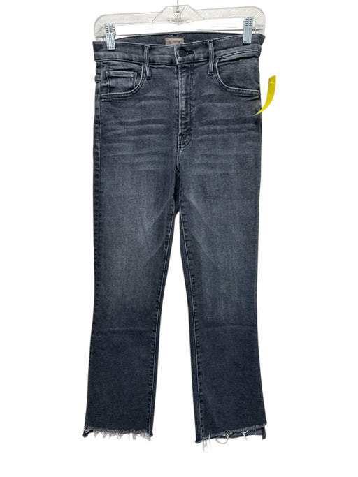 Mother Size 26 Charcoal Gray Cotton Blend Denim Raw Hem Button & Zip Fly Jeans Charcoal Gray / 26