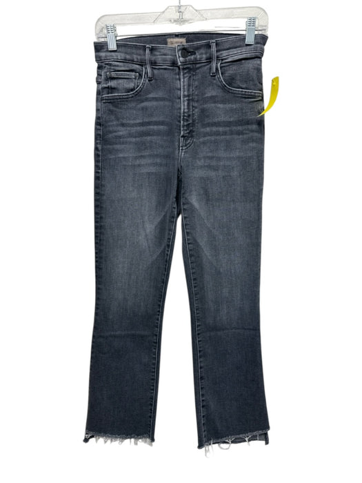Mother Size 26 Charcoal Gray Cotton Blend Denim Raw Hem Button & Zip Fly Jeans Charcoal Gray / 26