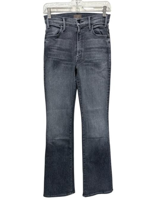 Mother Size 26P Charcoal Gray Cotton Blend Denim High Waist Slight Flare Jeans Charcoal Gray / 26P