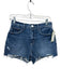 L'agence Size 26 Medium dark wash Cotton Denim Raw Hem Button & Zip Fly Shorts Medium dark wash / 26