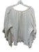 XiRENA Size S Cream White Cotton Gauze V Neck Ruffle Accent Kaftan Sleeve Top Cream White / S