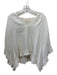 XiRENA Size S Cream White Cotton Gauze V Neck Ruffle Accent Kaftan Sleeve Top Cream White / S