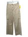 TWP Size 6 Khaki Beige Cotton Blend Ribbon Detail Utility Pocket Pants Khaki Beige / 6