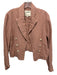 L'agence Size M Blush Pink Linen Long Sleeve Double Breasted Cropped Jacket Blush Pink / M