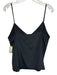 L'agence Size M Black Silk Spaghetti Strap V Neck Slip Tank Top Black / M