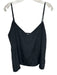 L'agence Size M Black Silk Spaghetti Strap V Neck Slip Tank Top Black / M