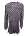 Misa Size S Navy, Pink & Green Rayon Blend Geometric Long Balloon Sleeve Dress Navy, Pink & Green / S
