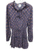 Misa Size S Navy, Pink & Green Rayon Blend Geometric Long Balloon Sleeve Dress Navy, Pink & Green / S