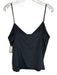 L'agence Size M Black Silk Spaghetti Strap V Neck Slip Tank Top Black / M
