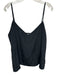L'agence Size M Black Silk Spaghetti Strap V Neck Slip Tank Top Black / M