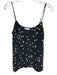 Equipment Femme Size M Charcoal Black & Off White Silk Spaghetti Strap Tank Top Charcoal Black & Off White / M