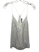 IRO Size 38 Cream White Silk Spaghetti Strap Lace Trim V Neck camisole Top Cream White / 38