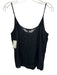 L'agence Size M Black Silk Spaghetti Strap V Neck Slip Tank Top Black / M
