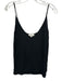 L'agence Size M Black Silk Spaghetti Strap V Neck Slip Tank Top Black / M