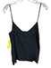 L'agence Size S Black Silk Spaghetti Strap V Neck Slip Tank Top Black / S
