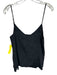 L'agence Size M Black Silk Spaghetti Strap V Neck Slip Tank Top Black / M
