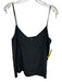 L'agence Size M Black Silk Spaghetti Strap V Neck Slip Tank Top Black / M