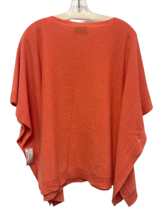 McCulley's Peach Orange Cashmere Snaps Poncho Peach Orange / One Size