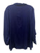 Elie Tahari Size XL Dark Blue Silk & Elastane Long Sleeve Ruffle Top Dark Blue / XL