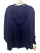 Elie Tahari Size XL Dark Blue Silk & Elastane Long Sleeve Ruffle Top Dark Blue / XL