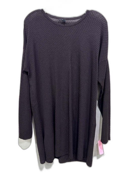 Eileen Fisher Size Medium Dark Brown Tencel Blend Knit Semi Sheer Sweater Dark Brown / Medium