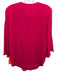 Trina Turk Size L Fuchsia Polyester V Neck Zip Detail 3/4 Flare Sleeve Flowy Top Fuchsia / L