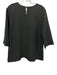 Eileen Fisher Size L Green Gray Tencel Lyocell Blend Waffle Knit 1/2 Sleeve Top Green Gray / L