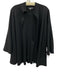 Eileen Fisher Size Large Black Silk Blend Long Sleeve Textured Cardigan Black / Large