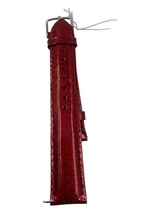 Michele Red Patent Leather Glitter SHW Watchband Red