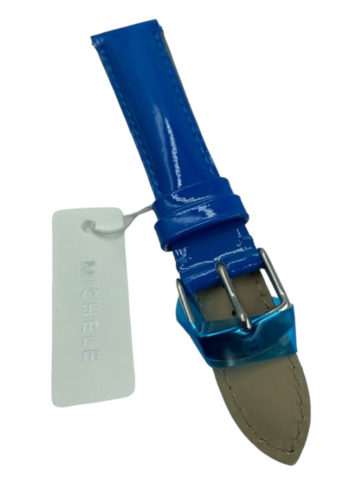 Michele Blue Patent Leather SHW Watchband Blue