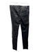 Alice + Olivia Size 8 Black Lamb leather Button & Zip Low Rise Skinny Pants Black / 8