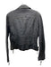 All Saints Size 8/10 Black Leather Moto Studded Zip Up Zip Pocket Jacket Black / 8/10