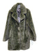 Rachel Zoe Size M Green & Black Polyester Animal Print Button Up pocket Jacket Green & Black / M