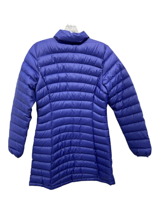 Patagonia Size S Indigo Blue Polyester Quilted Mock Neck Zip Knee length Jacket Indigo Blue / S