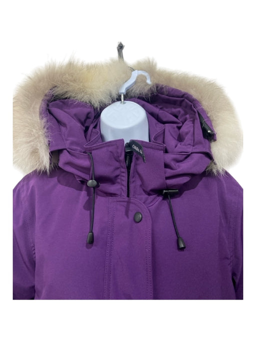 Canada Goose Size Small Purple Nylon Blend Hood Puffer Down Parka Coat Purple / Small