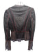 Just Cavalli Size 42 Brown Leather & Viscose Blend layered Long Sleeve Jacket Brown / 42